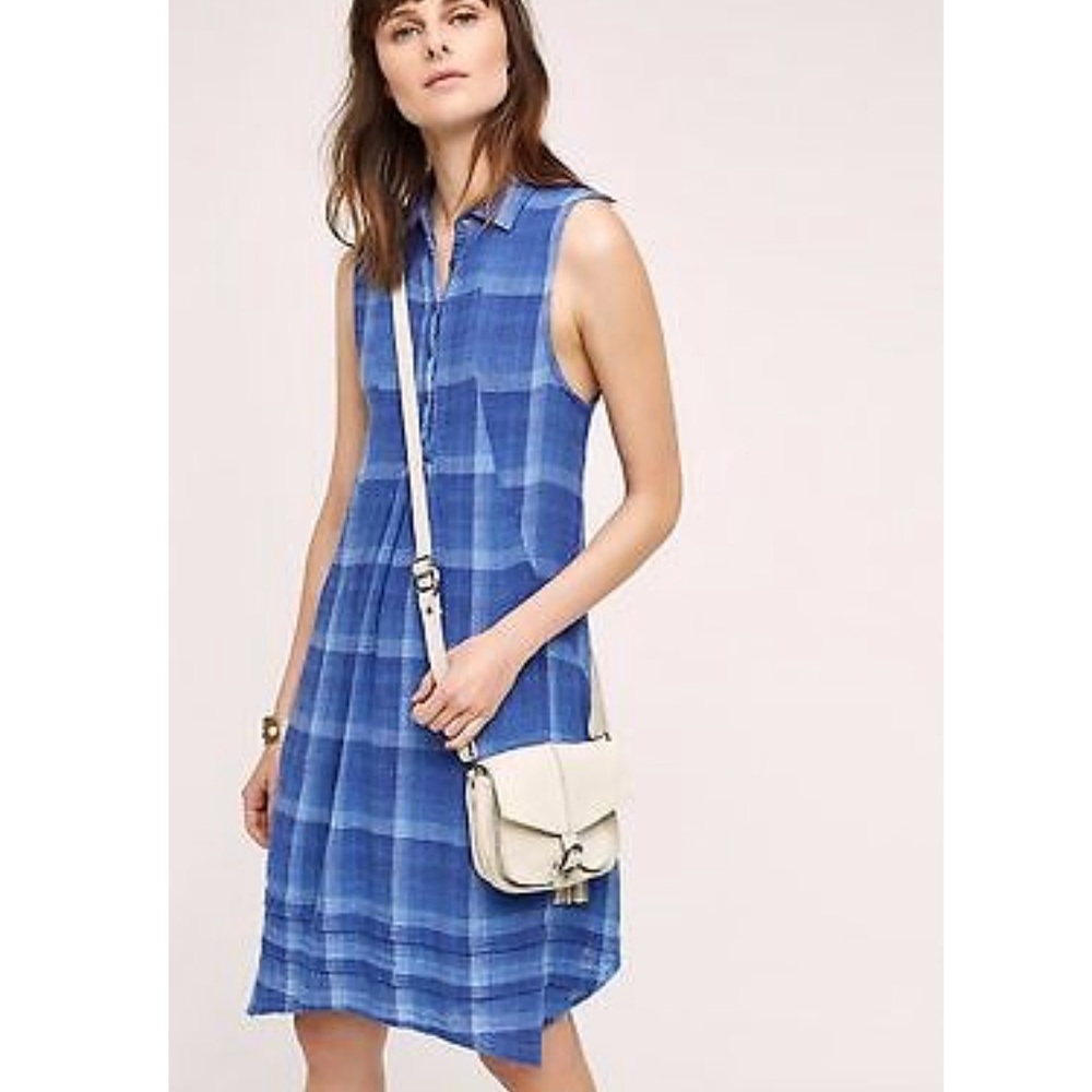 Isabella Sinclair Brien Shirtdress Blue Check Sm.